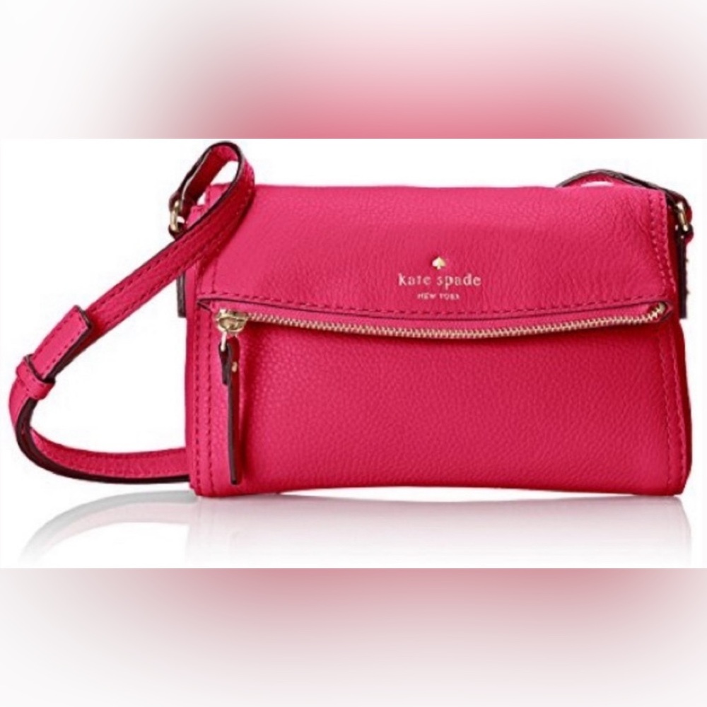 Hot Pink Kate Spade New York Cobble Hill Mini Carson Crossbody Bag / Clutch